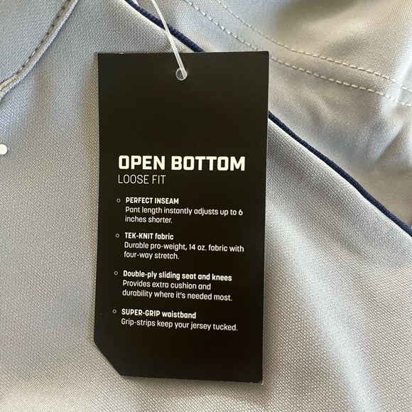 New Champro Youth Large Grey Baseball Pants With Navy Stripe - Picture 7 of 8